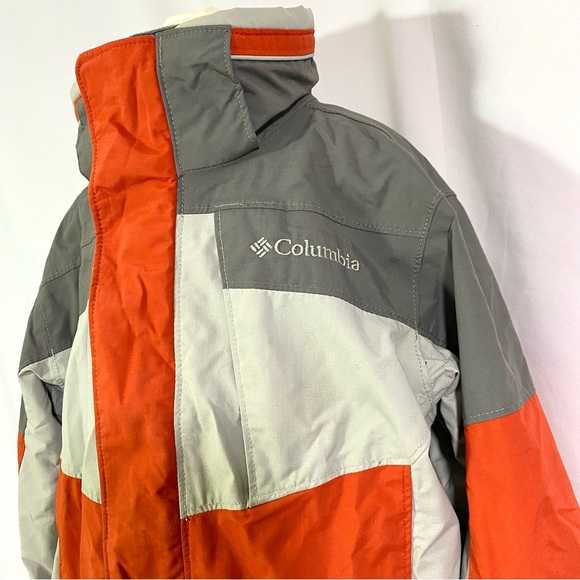Boy’s Columbia Bugaboo Windbreaker Jacket 6/7 Small Shell orange - Picture 3 of 5